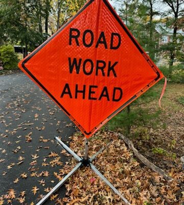 Road Work Ahead Sign for Work Zone Safety