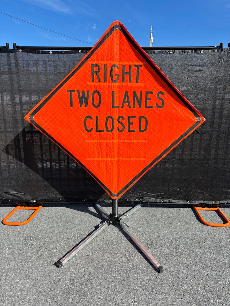 Right Two Lanes Closed